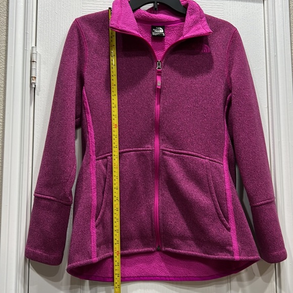 The North Face Fuchsia Sweater Full Zip Coat Girls Size XL (18) - Picture 5 of 8